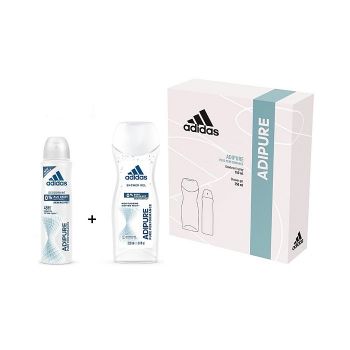 Hlavný obrázok Adidas darčeková kazeta pre ženy Adipure sprchový gél 250ml, deo 150ml