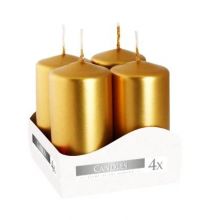 loader for Adventná sviečka Bispol Zlatá 4x8cm 4ks 4x55g