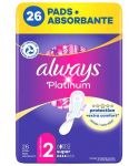 Always Platinum Quatro Super hygienické vložky 26ks