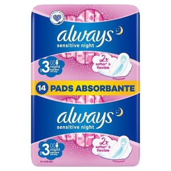 Hlavný obrázok Always Sensitive Night Ultra hygienické vložky 14ks