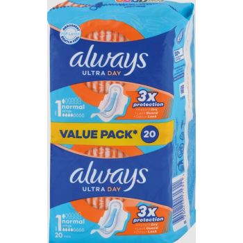 Hlavný obrázok Always Ultra Day 1 Normal hygienické vložky 20ks