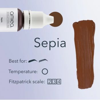 Hlavný obrázok Amiea EVOLUTIONLINE Sepia – PMU pigment na obočie – 10 ml