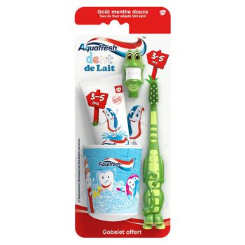 Hlavný obrázok Aquafresh Kids set 3-5r. zubná pasta + zubná kefka + pohár