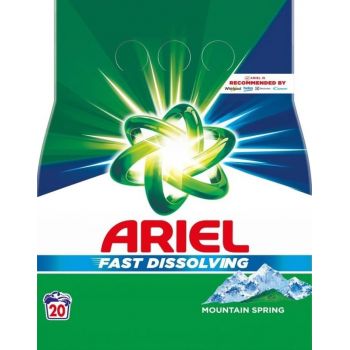 Hlavný obrázok Ariel Fast Dissolving Mountain Spring prášok na pranie 1100g 20 praní