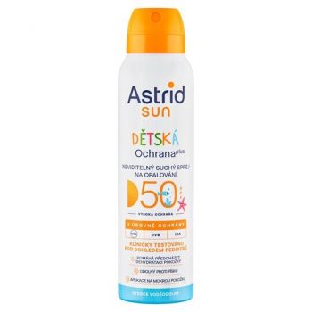 Hlavný obrázok Astrid Sun Detská ochrana Neviditeľný suchý sprej na opaľovanie SPF50 150ml