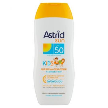 Hlavný obrázok Astrid Sun KIDS mlieko na opaľovanie vodeodolné SPF50 200ml