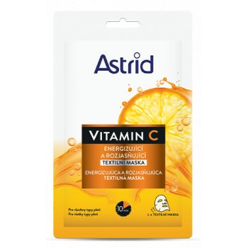 Hlavný obrázok Astrid Vitamín C textilná Energizujúca a rozjasňujúca maska na tvár 20ml