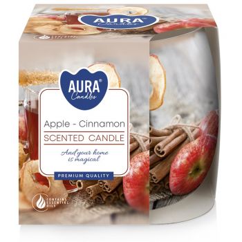 Hlavný obrázok Aura Apple & Cinnamon vonná sviečka v skle 100g