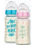 Baby Nova dojčenská sklenená fľaša so širokým hrdlom 0-24m 230ml 44240
