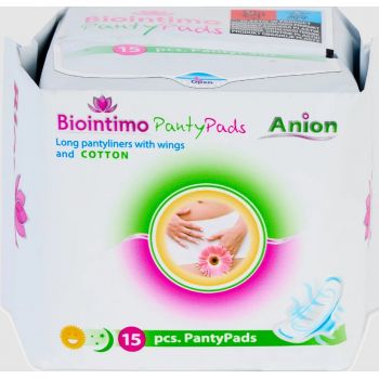 Hlavný obrázok Biointimo Anion intímne hygienické vložky s krídelkami 15ks 142