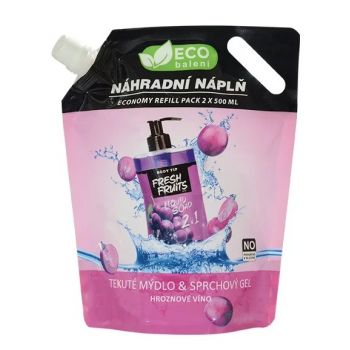 Hlavný obrázok Body Tip Fresh Hroznové víno tekuté mydlo a sprchový gél 1000ml