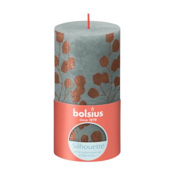 Hlavný obrázok Bolsius Silhouette Eucalyptus Grenn valec sivý 68x130mm 38487