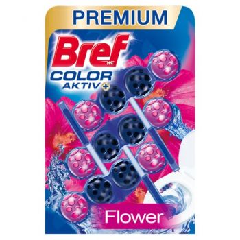 Hlavný obrázok Bref Color Aktiv Flower Fresh WC blok 3x50g 