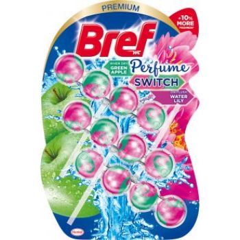 Hlavný obrázok Bref Perfume Switch Green Apple & Water Lily WC blok 3x50g