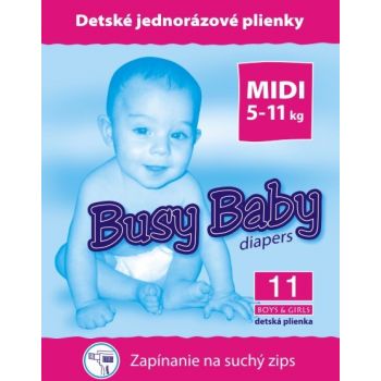 Hlavný obrázok Busy Baby MIDI 5-11kg detské plienky 11ks