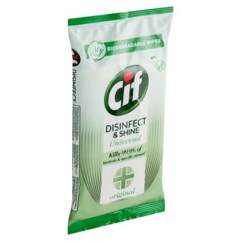 Hlavný obrázok Cif Disinfect & Shine univerzálne dezinfekčné vlhčené utierky 36ks