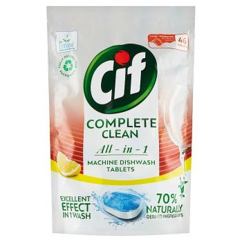 Hlavný obrázok Cif Eco Complete Clean Lemon 70% Naturally 46ks tablety do umývačky riadu 