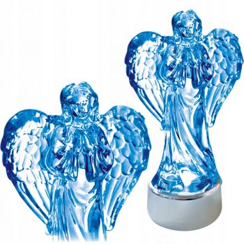 Hlavný obrázok Cortina Led Anjel diódový kahanec s batériami - večné svetlo modré 17,5cm 75hod.