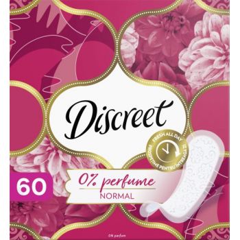 Hlavný obrázok Discreet Normal 0% perfume slipové vložky 60ks