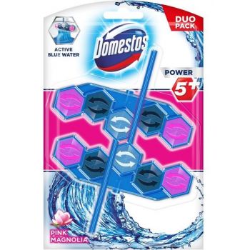 Hlavný obrázok Domestos Power5 Blue Water Pink Magnolia WC tuhý blok 2x53g