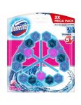 Domestos Power5 Blue Water Pink WC tuhý blok 3x53g