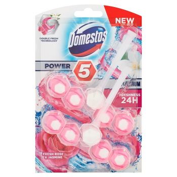 Hlavný obrázok Domestos Power5 Fresh Rose & Jasmine WC tuhý blok 2x55g