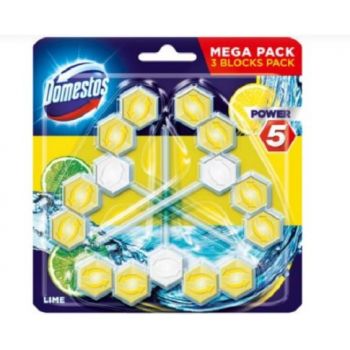 Hlavný obrázok Domestos Power5 Lime WC tuhý blok 3x55g