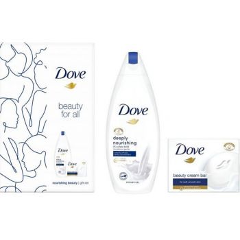 Hlavný obrázok Dove beauty for all Deeply Nourishing darčeková kazeta pre ženy Sprchový gél 250ml, Mydlo 100g