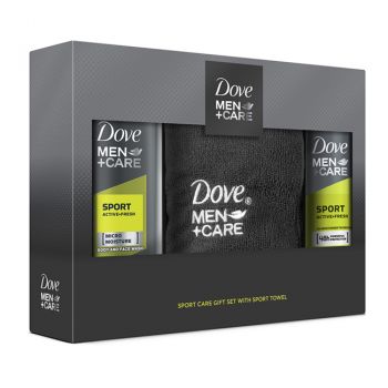 Hlavný obrázok Dove darčeková kazeta pre mužov Care Sport Active Fresh Sprchový gél, deodorant, uterák
