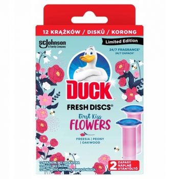 Hlavný obrázok Duck Fresh Discs First Kiss Flowers WC gél náplň 2x36ml