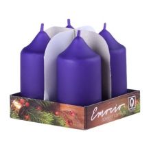 loader for Emocio Adventná sviečka Fialová 50x90mm 400g 4ks 17688