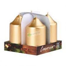 loader for Emocio Adventná sviečka Metal zlatá 50x90mm 400g 4ks 17690
