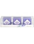 Emocio French Lavender vonná sviečka v skle 3ks 51x51x52mm