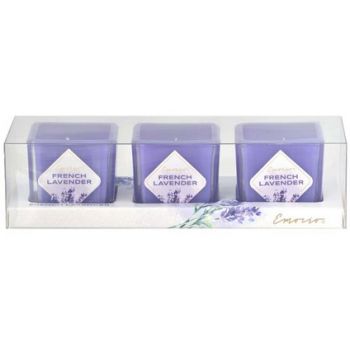 Hlavný obrázok Emocio French Lavender vonná sviečka v skle 3ks 51x51x52mm