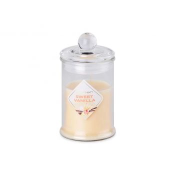 Hlavný obrázok Emocio Sweet Vanilla vonná sviečka v skle s vrchnákom 60x120mm 35028