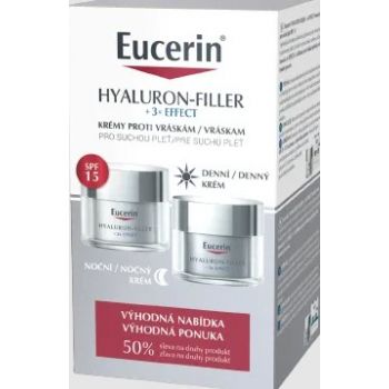 Hlavný obrázok Eucerin DUO Hyaluron-Filler denný SPF15 denný krém 50ml, nočný krém 50ml