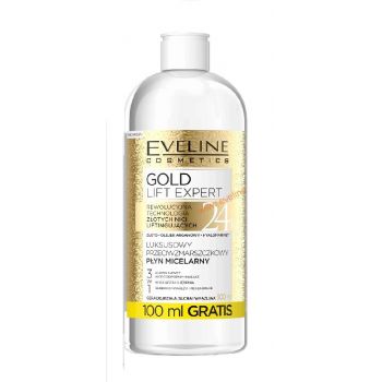 Hlavný obrázok EVELINE Gold Lift Expert luxusná protivrásková micelárna voda 3v1 s24k zl 500ml