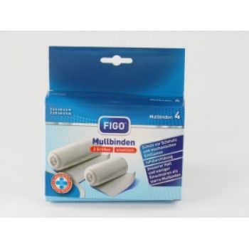 Hlavný obrázok Figo elastický gazový obväz 2x6cmx4m 2ks, 2x8cmx4m 2ks