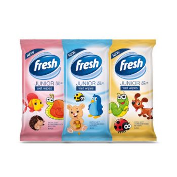 Hlavný obrázok Fresh Osviežujúce utierky 15ks Junior
