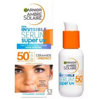 Hlavný obrázok Garnier Ambre Solaire Invisible Serum Super ústna voda SPF50+ sérum na opaľovanie 30ml