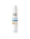 Garnier Ambre Solaire Over Makeup Super ústna voda SPF50 opaľovacia hmla na tvár 75ml