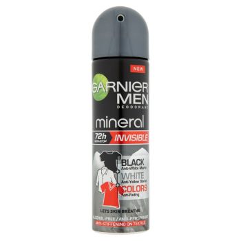 Hlavný obrázok Garnier Mineral Men Invisible Black White Colors minerálny dezodorant 150 ml