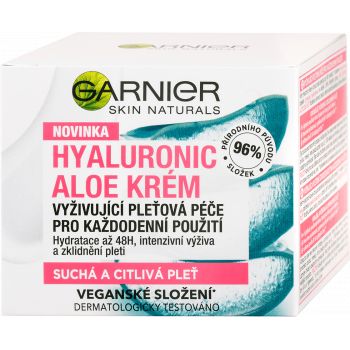 Hlavný obrázok Garnier Skin Naturals Hyaluronic Aloe krém na tvár pre suchú a citlivú pleť 50ml