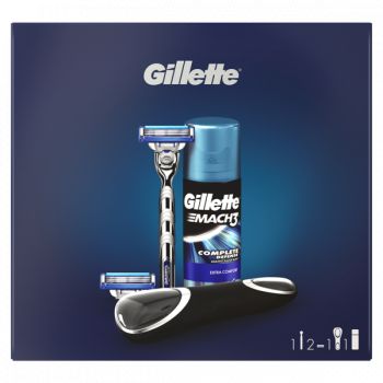 Hlavný obrázok Gillette kazeta Mach3 Turbo holiací strojček + 2 náhradné hlavice + gél na holenie Mach3 Extra Comfort 75ml + púzdro