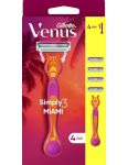 Gillette Venus Simply3 Miami dámsky holiaci strojček +4ks náhradná hlavica