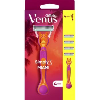 Hlavný obrázok Gillette Venus Simply3 Miami dámsky holiaci strojček +4ks náhradná hlavica