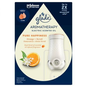 Hlavný obrázok Glade Aromatherapy elektrický strojček, náplň Pure Happiness 20ml