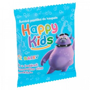 Hlavný obrázok Happy Kids šumivá pastilka do kúpeľa hroznové víno a avokádo 40g