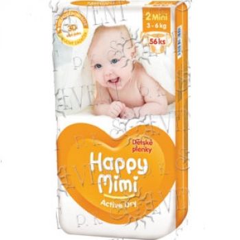 Hlavný obrázok Happy Mimi Active Dry Mini 56ks (3-6kg)