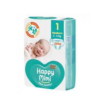 Hlavný obrázok Happy Mimi Flexi Newborn plienky (2-5kg) 28ks